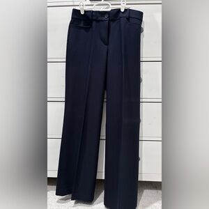Classic LOFT Navy Wide-Leg Curvy Trousers